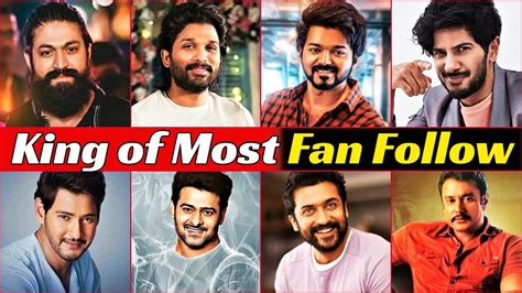 highest fan following actor in india